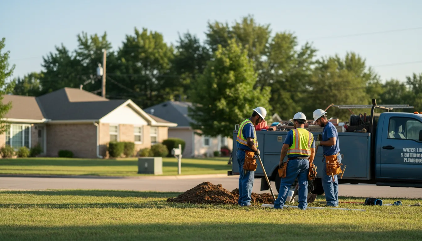 Residential water line and bathroom plumbing service in Norfolk, NE